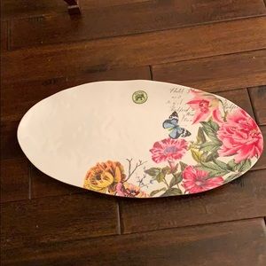 Michel Design Works Melamine Oval Platter in Peony